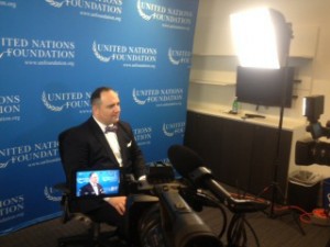 Filming for USC School of Armenian Studies at the United               